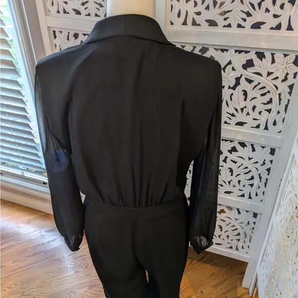 White House Black Market Charcoal Jumpsuit NWT Sz 8 - Picture 2 of 5